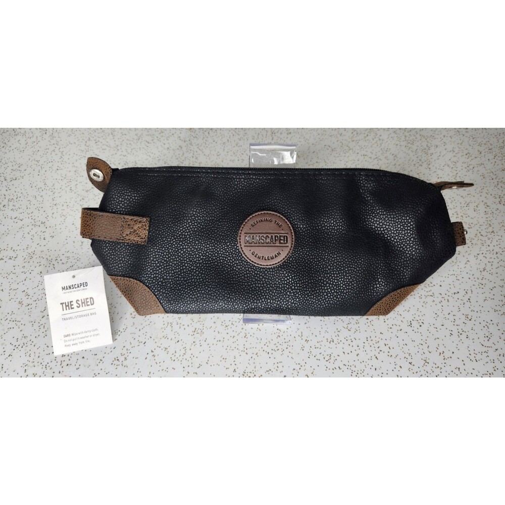 Manscaped The Shed Travel Storage Bag Case Black Zipper Toiletries MAN-TB-01 New